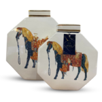 VASE PENTAGONE BLANC CASSÉ